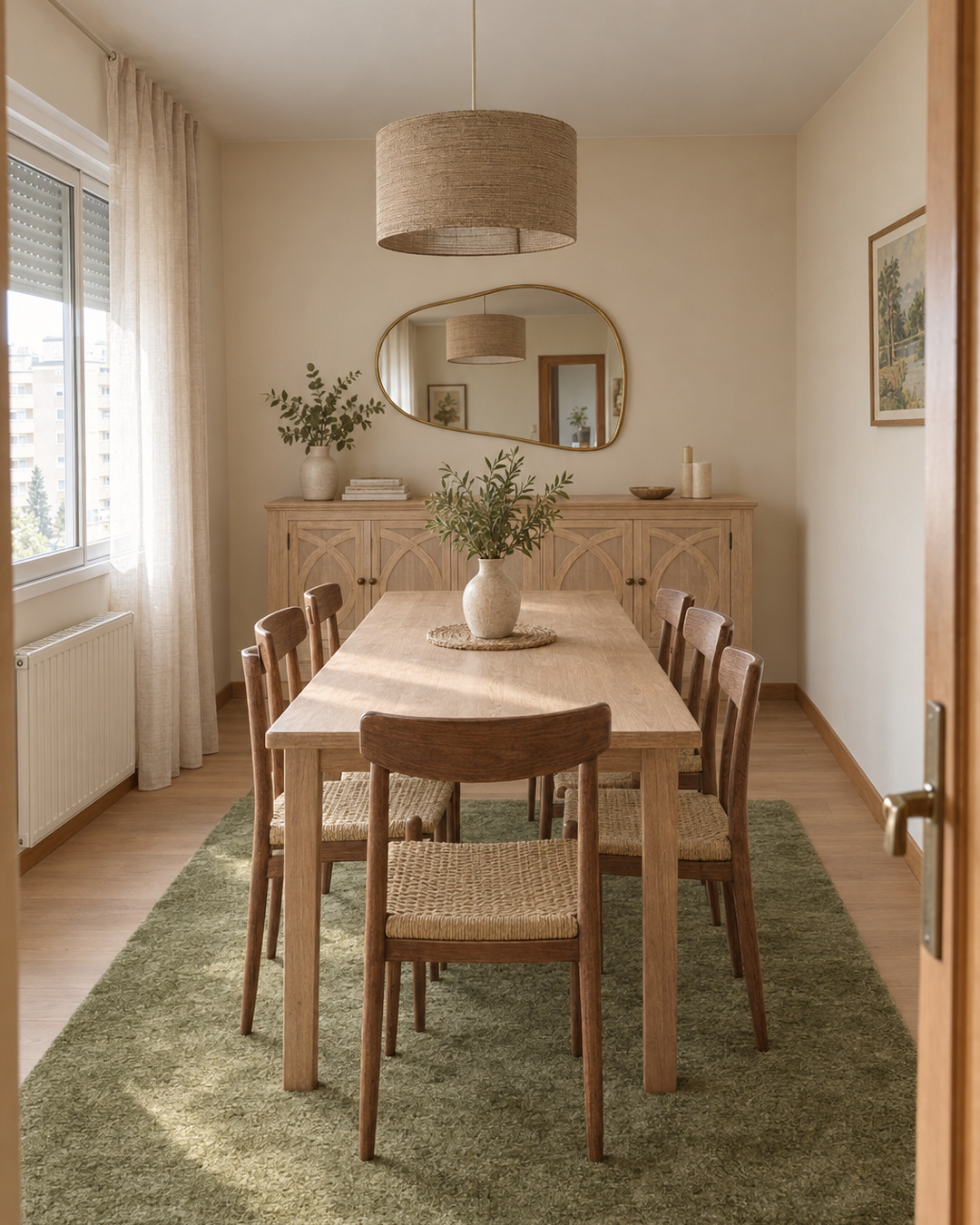 La salle à manger où l'on reste à table